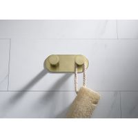 Вешалка-2 крючка Timo Saona 13014/17 золото матовое — фото 3, Крючки для полотенец