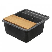 Мойка для кухни Беллис 57 570x510x250 мм, прямоуг., графит 1A724932BS210 — фото 4, Кухонные мойки