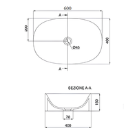 Раковина Scarabeo SKINNY накладная без перелива без отверстий цвет белый арт-5409 — фото 9, Раковины накладные