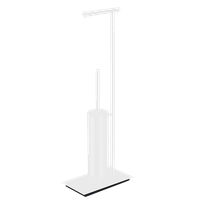 Стойка COLOMBO DESIGN SQUARE B9907.BM напольная с держателем туалетной бумаги и ершиком цвет белый матовый — фото 3, Ершики для унитаза
