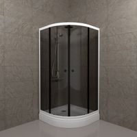 ДО Грэй 90*90 А (3 места+сифон D90) арт-Щ0000066464 — фото 7, Душевые уголки четверть круга