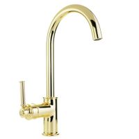 CUCINA ERMITAGE MINI См-ль д/кухни моноком., ручка сбоку латунь, золото 31484 — фото 1, Смесители для кухни