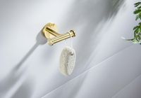 AQ4202BG ОБЕРОН крючок двойной, шлиф. золото — фото 3, Крючки для полотенец