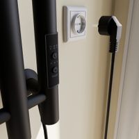 Полотенцесушитель электрический INARO 800х240 правый, скр.монтаж, СНШ, черный матовый(RAL 9005), (Ferrum, 10 крючков), Маргроид арт-Inaro-8024-1049-9005R — фото 4, Электрические полотенцесушители