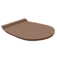 Сиденье с крышкой SIMAS VIGNONI с микролифтом быстросъемное цвет мока матовый петли хром VI004.MM — фото 1, Сиденья для унитаза