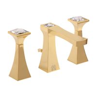 OPERA См-ль д/раковины на 3 отв., золото/CRYSTAL 19055 — фото 1, Смесители для раковины