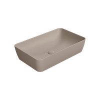 раковина накладная NUBES 60x38 без перелива серый беж матовый арт-903605 — фото 2, Раковины накладные