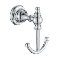 Крючок для ванной комнаты двойной Rose , хром арт-RG1121 — фото 1, Крючки для полотенец