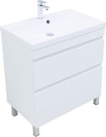 Тумба под раковину Aquanet Нота New 75 белый глянец арт-00344144 — фото 9, Тумбы под раковину