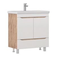 Тумба под раковину VIGO Grani 80 напольная дуб золотой (286 дуб золотой) — фото 1, Тумбы под раковину