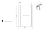 Шторка для ванны Grossman GR-108 (150х80х140) распашная,хром,стекло прозрачное,1 место — фото 2, Шторки на ванну
