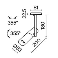 Трековый светильник Technical арт-TR005-1-GU10-B — фото 7, Трековые светильники