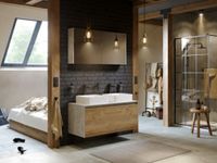 Товар: Подвесная тумба 120 см с двумя ящиками: основной и внутренний, скрытый за фасадом. Цвет дуб балтийский/бетон светлый; с умывальником арт-MOB0112DB+MOB0712BS - фото 3 Подвесная тумба 120 см с двумя ящиками: основной и внутренний, скрытый за фасадом. Цвет дуб балтийский/бетон светлый; с умывальником арт-MOB0112DB+MOB0712BS — фото 3, Тумбы с раковиной