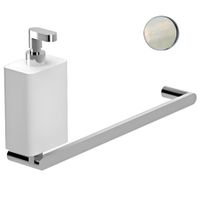 Полотенцедержатель с дозатором жидкого мыла Webert Living , никель арт-LV501501345 — фото 1, Дозаторы