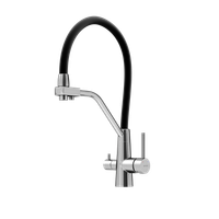 Смеситель дл кухни из нержавеющей стали Sancos Nolia, с крановм для фильтра и гибким изливом, арт. SC12003SS — фото 1, Смесители для кухни