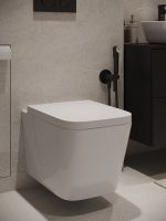 Agger Унитаз подвесной безободковый TORNADO белый с инсталляцией, микролифт, кнопка смыва черная арт-ATI11150+APB144 — фото 5, Комплекты унитаз + инсталляция