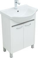 Тумба под раковину Aquanet Донна 60 белый глянец 00294390 — фото 2, Тумбы под раковину