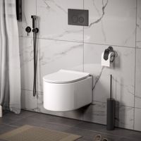 Унитаз подвесной Grossman Thin Rim (500х360х362) тонкий ободок,белый с тонкой крышкой,микролифт,смыв торнадо,1 место арт-GR-5606SQ — фото 8, Подвесные унитазы