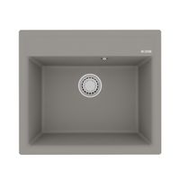 Кухонная мойка Lemark HANKA 570 врезная прямоугольная из кварцгранита, Грей арт-9910015 — фото 3, Кухонные мойки