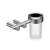 Стакан для зубных щеток с держателем ABBER Osten 316 AA1860BST сталь брашированная — фото 1, Стаканы для зубных щеток