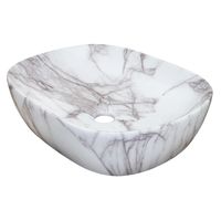 Раковина-чаша Azario 465x375x115 накладная, овальная, светлый мрамор (AZ-2185-M819) арт-AZ-2185- M819 — фото 2, Раковины накладные