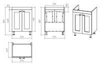 Тумба под раковину арт-Э-Ура-01060-021Н — фото 4, Тумбы под раковину