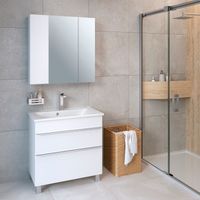 Тумба напольная AXIOMA 80 /2 ящ/ AQUA DE MARCO 2080WGAXI/F — фото 7, Тумбы под раковину