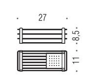 Полочка корзинка COLOMBO DESIGN ANGOLARI B9632 одинарная с металлической полочкой цвет хром — фото 2, Полки