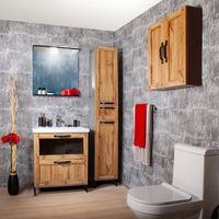 Товар: Тумба под раковину напольная Бриклаер ЛОФТ метрополитен грей, 60 см 4627125413391 - фото 4 Тумба под раковину напольная Бриклаер ЛОФТ метрополитен грей, 60 см 4627125413391 — фото 4, Тумбы с раковиной