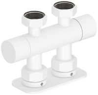 Вентиль Вентиль Сунержа 2х3/4" прямой скрытый-скрытый EU50 Матовый белый 30-1419-3434 — фото 3, Комплектующие для полотенцесушителей