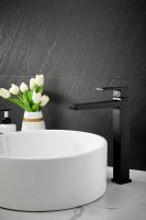 Смеситель для накладной раковины BELZ, черный, арт-B11658-7 — фото 2, Смесители для раковины