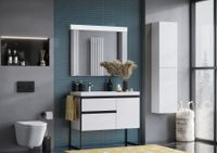 DOMI Тумба под раковину Gap Plus 100, 2 ящ., 1 дв., белый глянец, левая, ROCA арт-7857626806 — фото 10, Тумбы под раковину