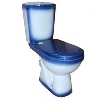 КОМФОРТ Унитаз-компакт (КОМФОРТ+) с арматурой, сиденьем, креплением, синий ROSA Вн УнС09 — фото 1, Напольные унитазы