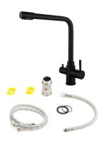 Товар: Orange Boni M15-008b смеситель для кухни однорычажный с каналом для питьевой воды, черный - фото 2 Orange Boni M15-008b смеситель для кухни однорычажный с каналом для питьевой воды, черный — фото 2, Смесители для кухни