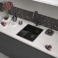 Кухонная мойка Reflexion Como оружейная сталь арт-RX2038BL — фото 7, Кухонные мойки