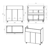 Тумба под раковину арт-П-Чег-01085-011 — фото 5, Тумбы под раковину
