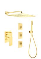 Душевая система встраиваемая Webert Pegaso , золото арт-PE890104010 — фото 1, Душевые стойки