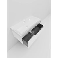 Тумба под раковину подвесная La Fenice SIMPLA , белая арт-FNC-01-SIM-B-100 — фото 5, Тумбы под раковину