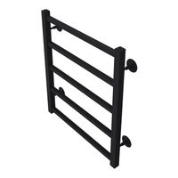 Полотенцесушитель водяной AZARIO ANCONA 500/600 квадрат, 5 секций, нижнее/диагональное подключение, 1/2", черный арт-AZ83877B — фото 2, Водяные полотенцесушители