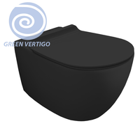 Унитаз SIMAS VIGNONI подвесной безободковый с вихревым смывом цвет черный матовый VI18VERT/F85.NM — фото 1, Подвесные унитазы