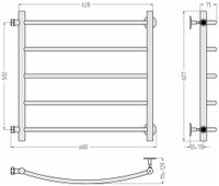 Полотенцесушитель водяной Стилье Версия-Б2 500х600 (5) Г 18 Без покрытия арт-00612-5060 — фото 4, Водяные полотенцесушители
