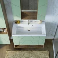 Ниша для тумбы Бриклаер КРИСТАЛЛ 90 см, дуб гранж песочный 4627125417108 — фото 6, Тумбы с раковиной