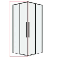 1/2 душевого ограждения Grossman Galaxy 1/2.K33.01.12.42.00 (120х195) графит сатин,стекло прозрачное, 1 место — фото 1, Раздвижные душевые двери
