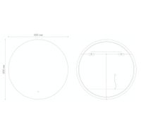 Зеркало COSMO-промо (800*800*45) LED с сенсорным выключателем 1980801 — фото 2, Зеркала в ванную комнату