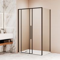 Душевой уголок RGW SV-42B (SV-12B + Z-050-2B) 1300x900, профиль черный, стекло прозрачное, арт-32324239-014 — фото 3, Прямоугольные душевые уголки