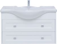 Тумба под раковину Aquanet Монте 85 белый матовый арт-00303998 — фото 3, Тумбы под раковину