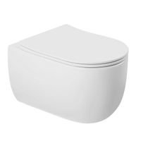 Унитаз ABBER Bequem AC1104TN подвесной белый, безободковый, смыв торнадо — фото 1, Подвесные унитазы