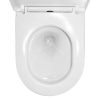 Унитаз подвесной Azario NEMI 530х360х360 безободковый, система слива "скрытое Торнадо", с быстросъемным сиденьем микролифт арт-AZ-1293WH — фото 10, Подвесные унитазы