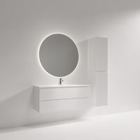 Тумба подвесная SANCOS Snob R 1195х390х500, c двумя ящиками оснащенными доводчиками, Bianco, арт. арт-SNR120/39W — фото 4, Тумбы под раковину