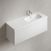 Тумба подвесная SANCOS Snob R 1.0 1195х445х406, c одним ящиком оснащенным доводчиками, Bianco , арт.SNR1.0120RW — фото 3, Тумбы под раковину